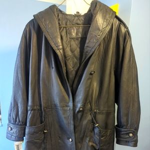 Jacqueline Ferrer Leather Hooded Jacket